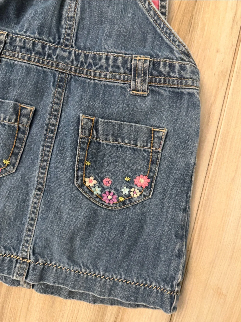 Vintage Y2K Oshkosh Floral Overalls Dress - Picture 7 of 11